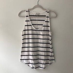 Navy/white tank- S